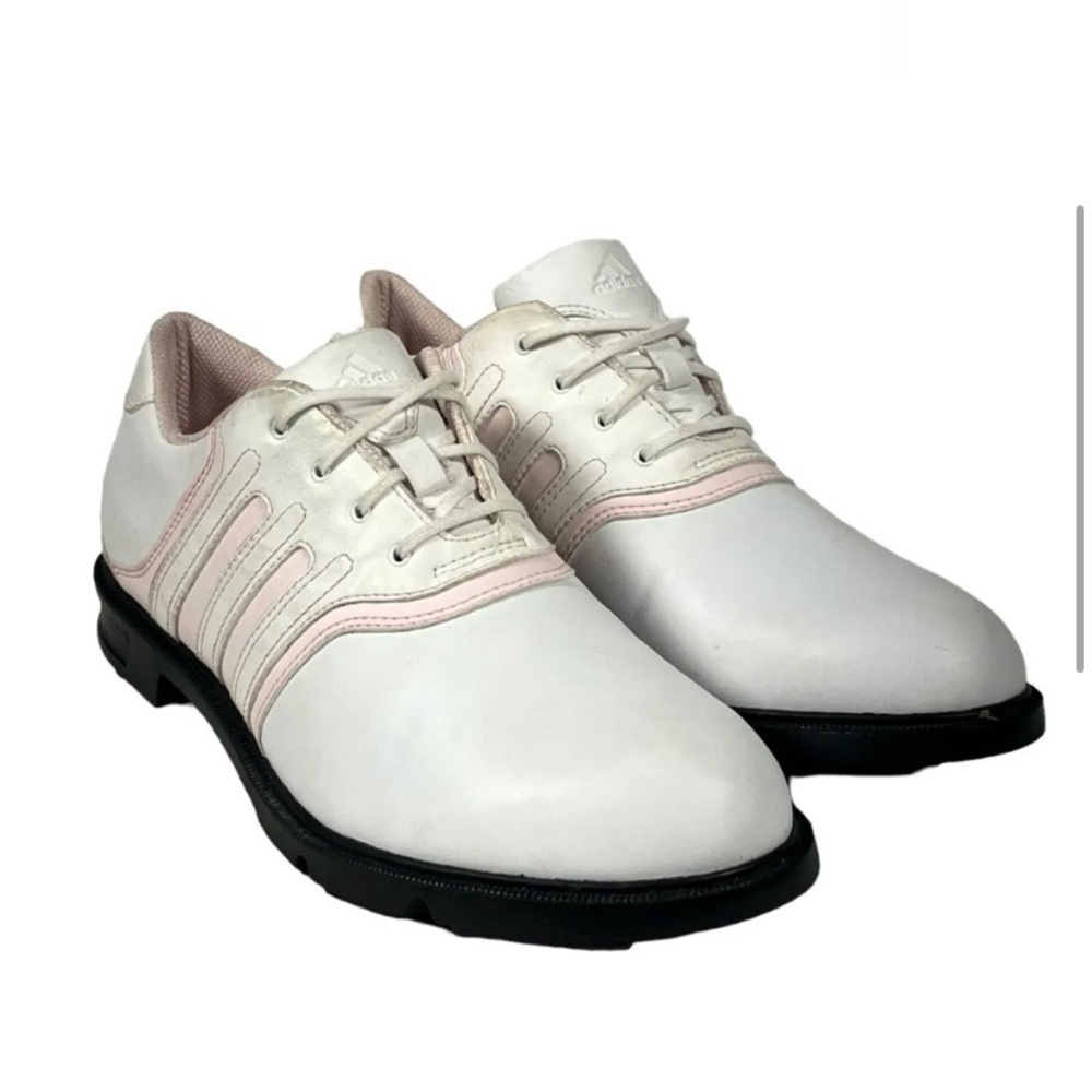 Adidas White and Light Pink Women's Golf Z-Traxion Shoes Size 7.5 US